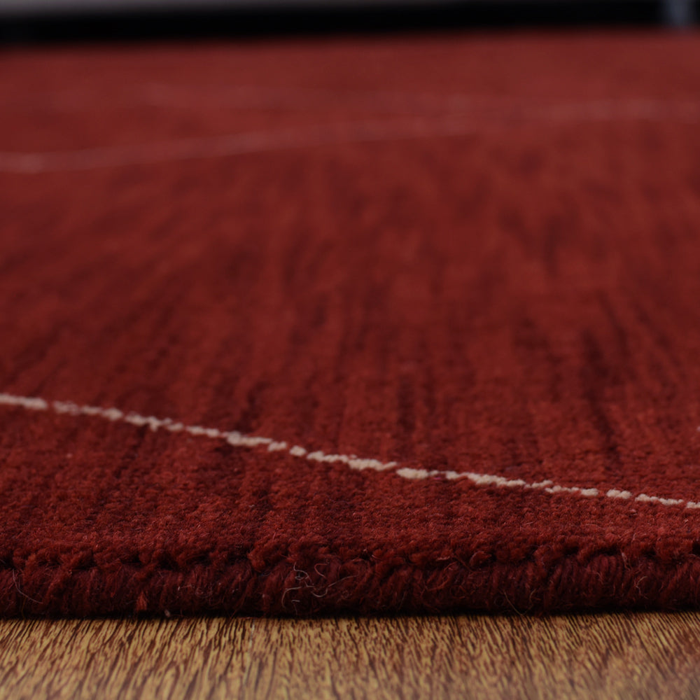 hand-knotted-loom-wool-geometric-red-rectangle-rug-closeup-4