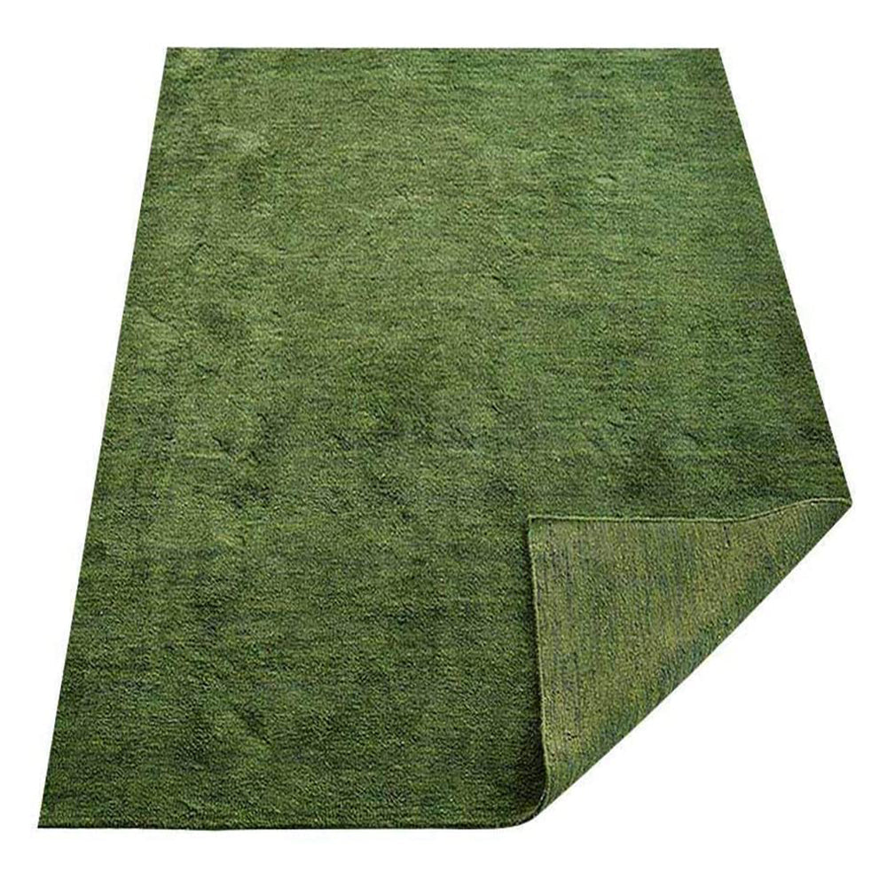 hand-knotted-loom-silk-area-rug-solid-light-green-side 3