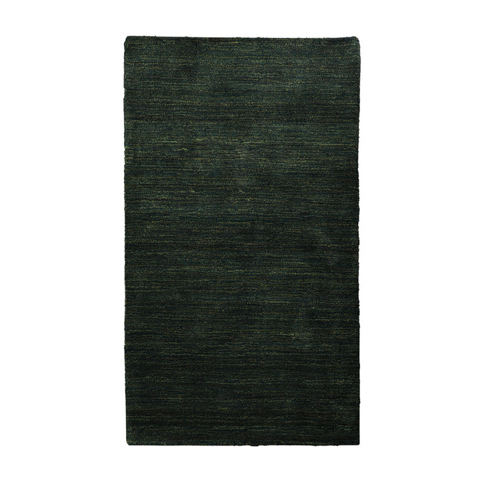hand-knotted-loom-silk-rectangle-area-rug-solid-dark-green-side 1
