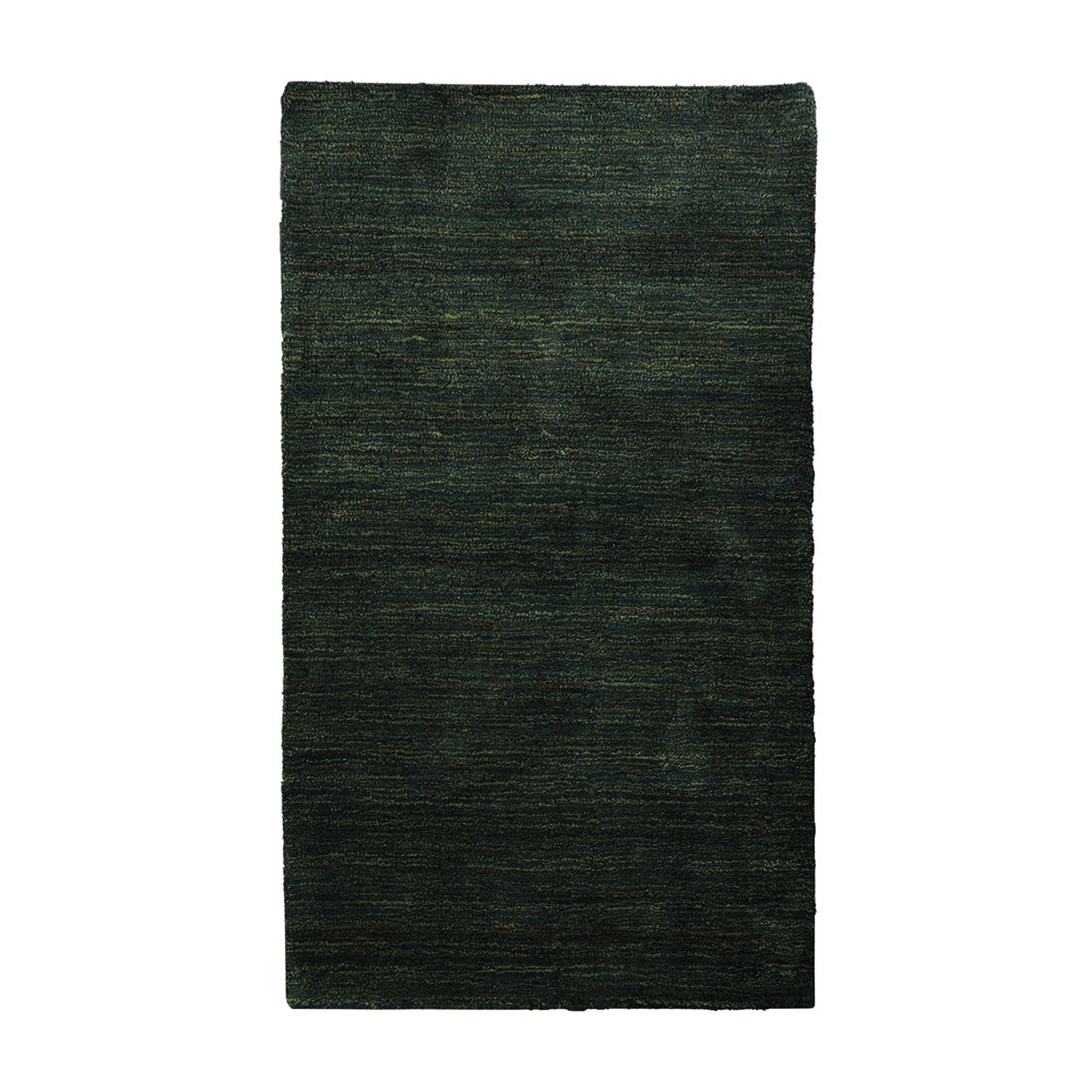 hand-knotted-loom-silk-rectangle-area-rug-solid-dark-green-side 1