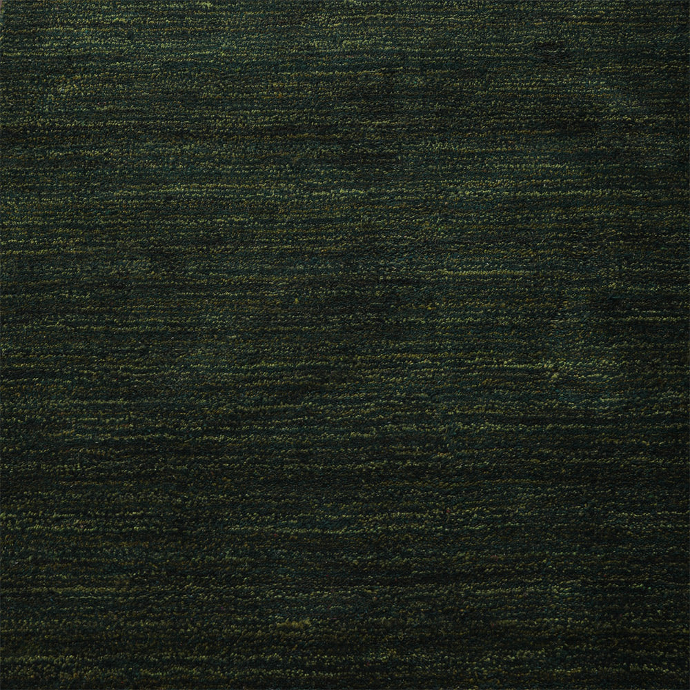 hand-knotted-loom-silk-rectangle-area-rug-solid-dark-green-closeup 1