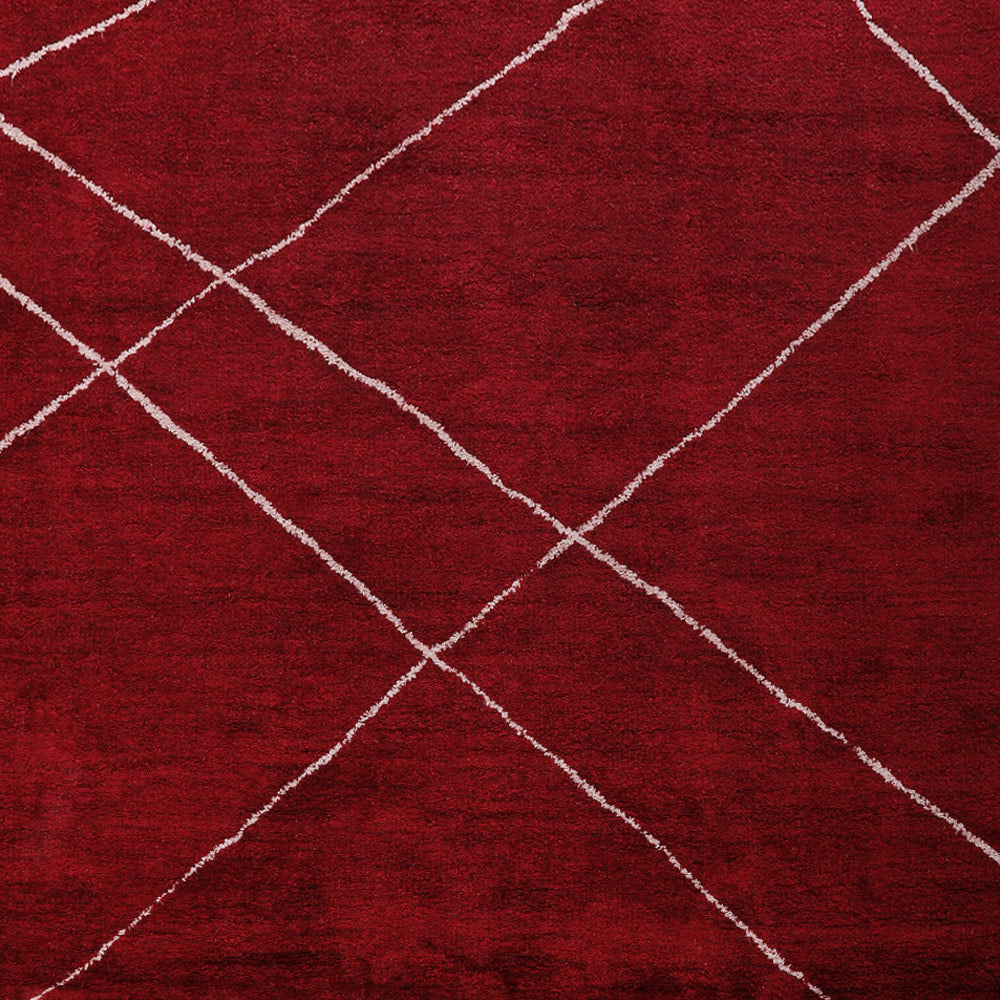 Chevron Hand Knotted Rug
