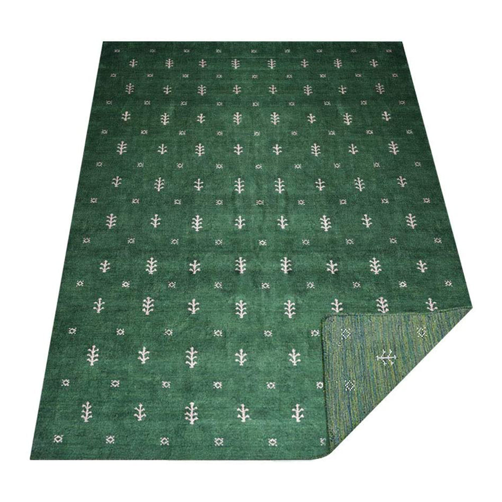 hand-knotted-loom-silk-area-rug-contemporary-dark-green-side 3