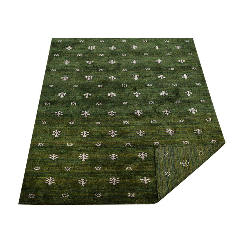 hand-knotted-loom-silk-area-rug-contemporary-green-beige-side 3