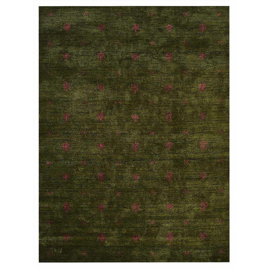 hand-knotted-green-brown-contemporary-silk-rug-side 1
