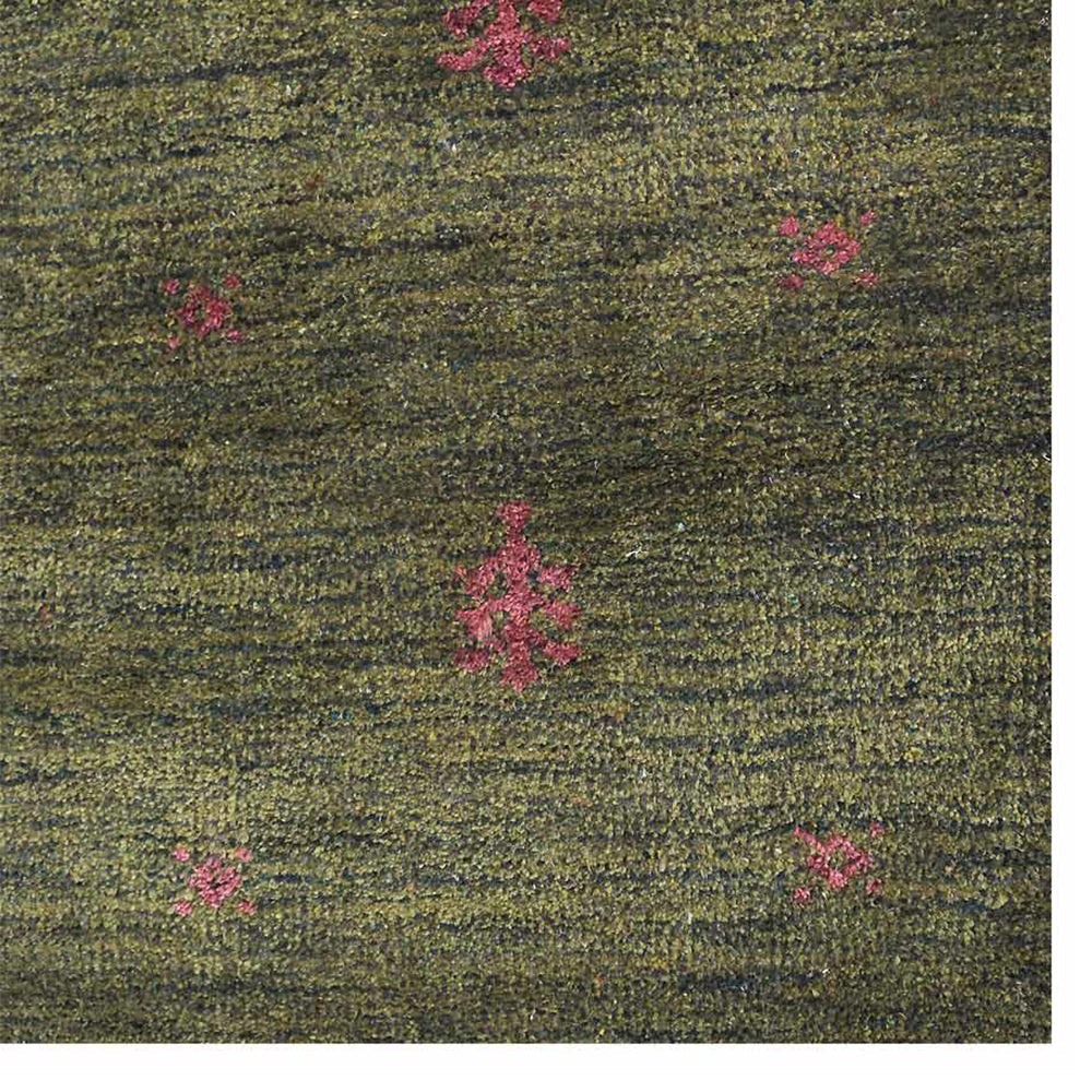 hand-knotted-green-brown-contemporary-silk-rug-closeup 1