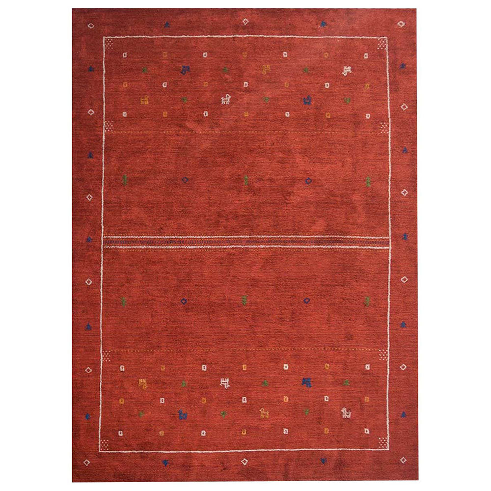 Ebony Rust color Hand Knotted Rug