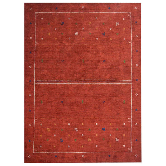 Ebony Rust color Hand Knotted Rug