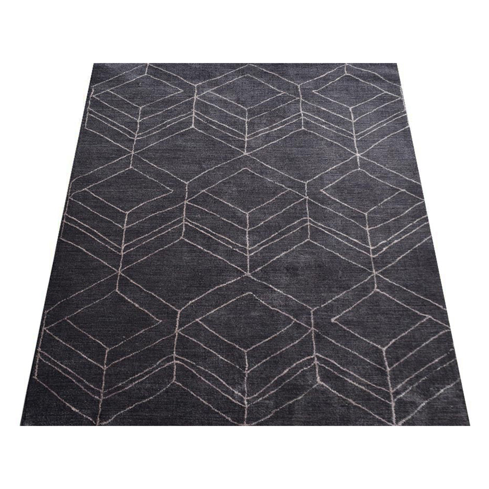 hand-knotted-loom-silk-area-charcoal-beige-rug-side 2