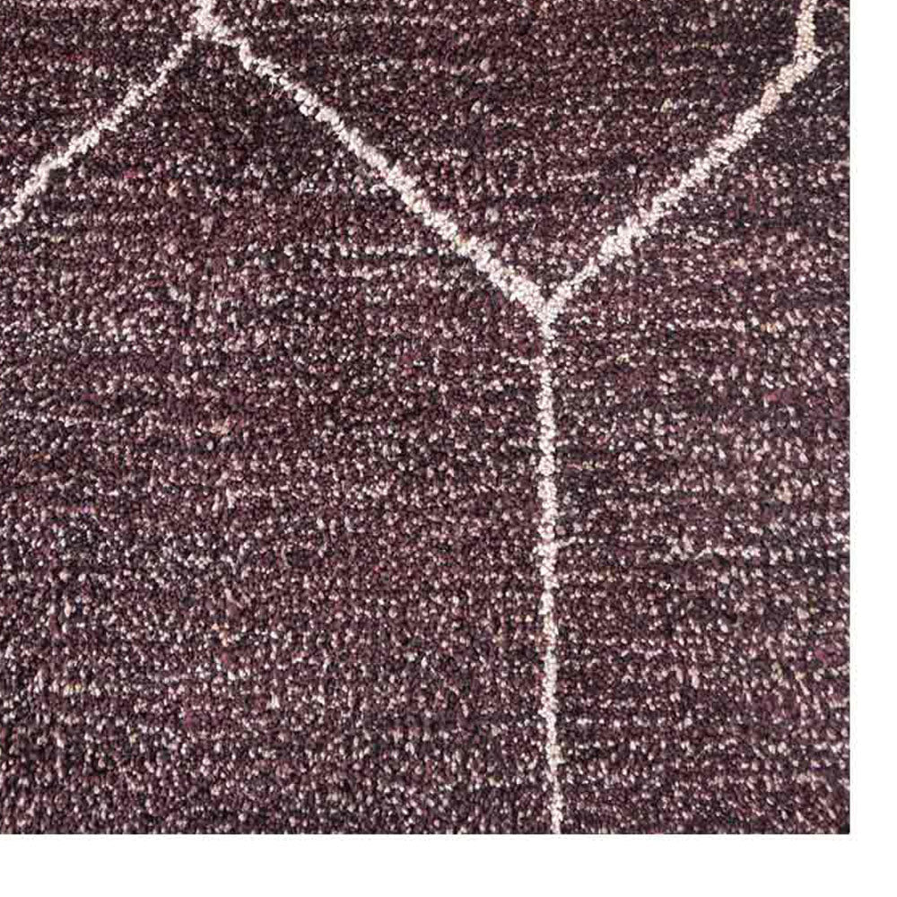 hand-knotted-brown-beige-silk-area-geometric-rug-closeup 1