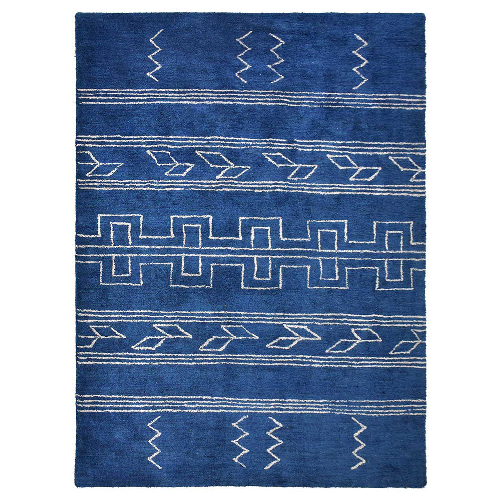 hand-knotted-loom-silk-blue-beige-area-rug-side 1