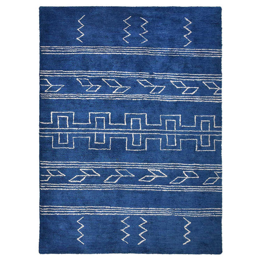 hand-knotted-loom-silk-blue-beige-area-rug-side 1