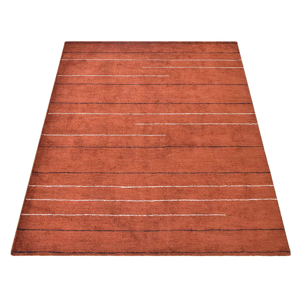 hand-knotted-loom-silk-area-rug-contemporary-rust-side 2