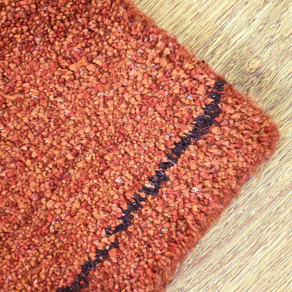 hand-knotted-loom-silk-area-rug-contemporary-rust-closeup 2
