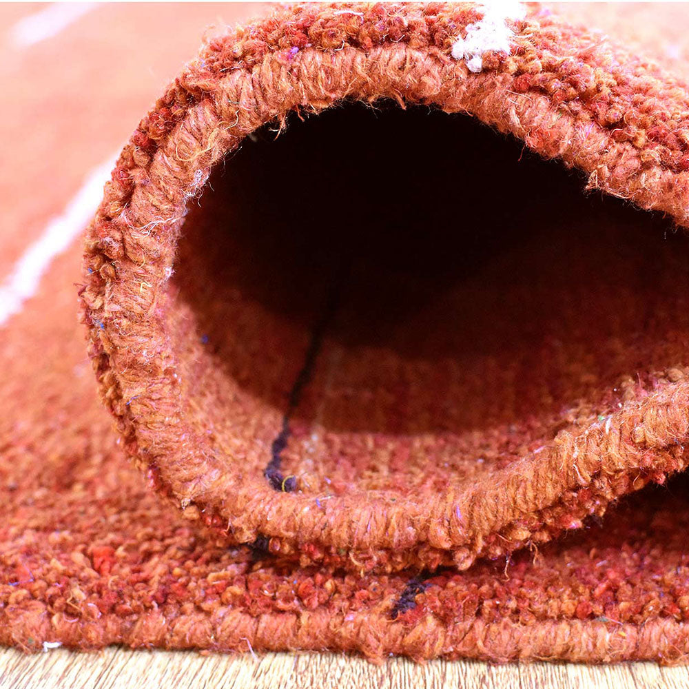 hand-knotted-loom-silk-area-rug-contemporary-rust-closeup 3