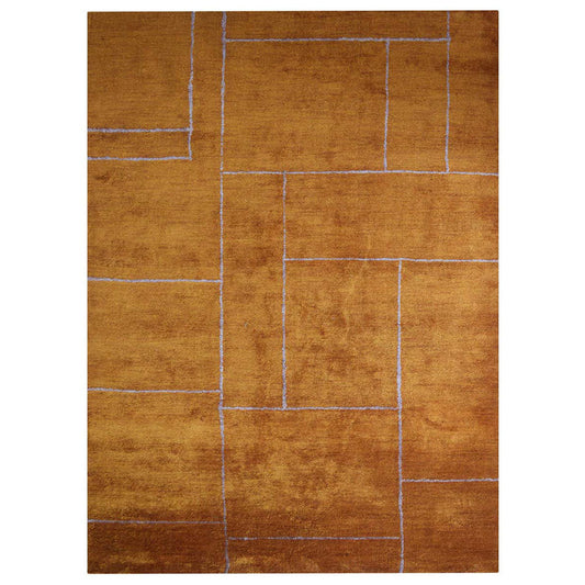 hand-knotted-loom-silk-area-rug-geometric-gold-beige-side 1