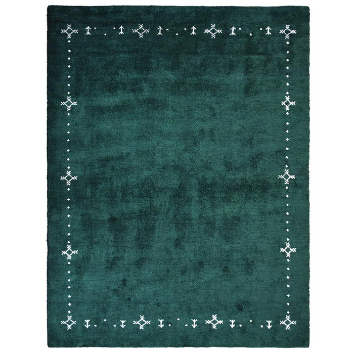 hand-knotted-loom-silk-mix-contemporary-dark-green-rug-side 1