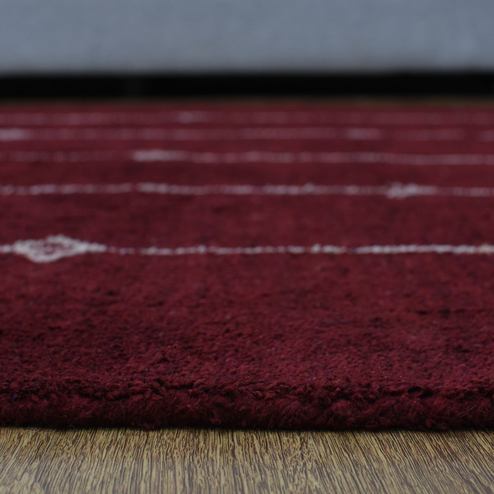 hand-knotted-loom-silk-mix-area-rug-contemporary-red-closeup 4
