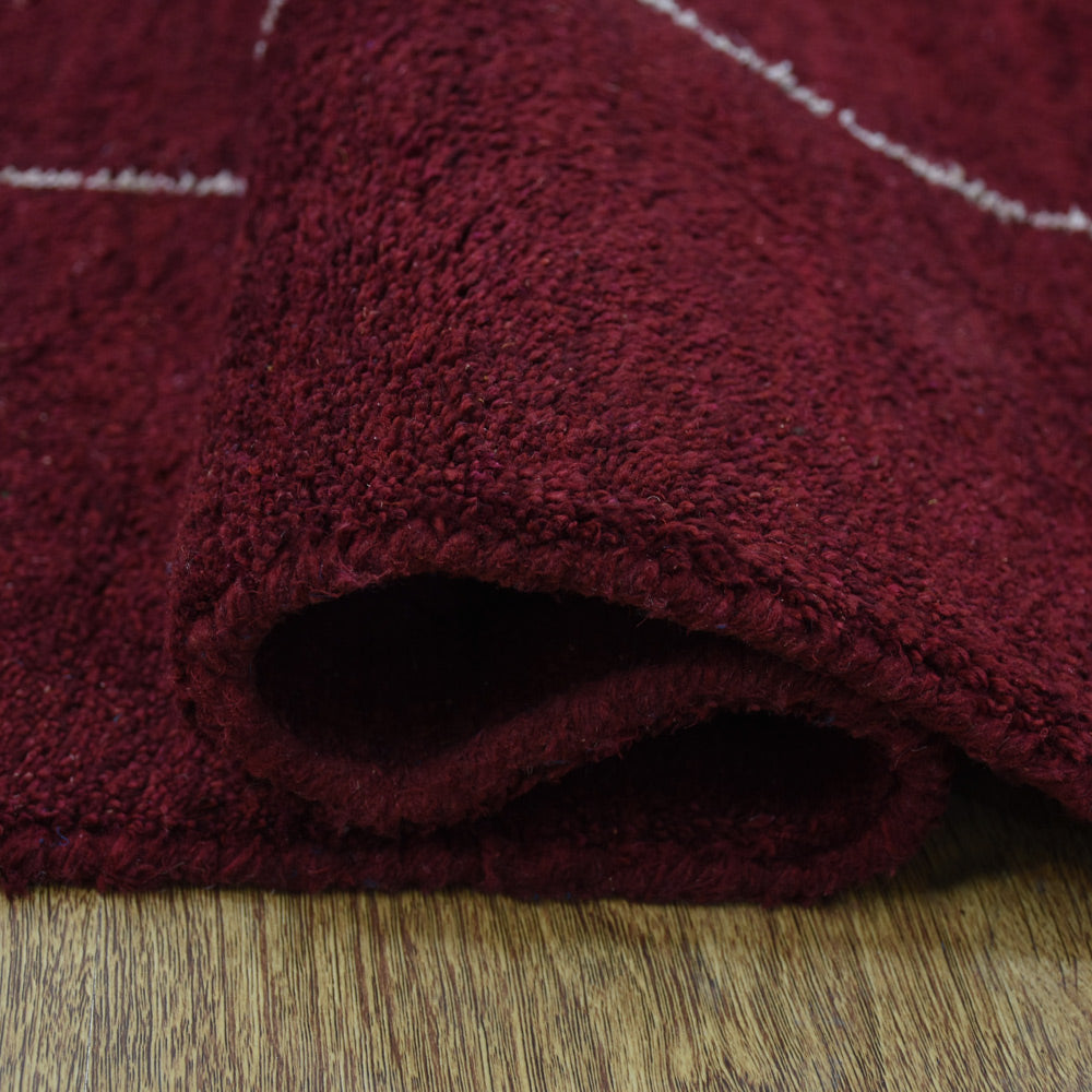 hand-knotted-loom-silk-mix-area-rug-contemporary-red-closeup 5
