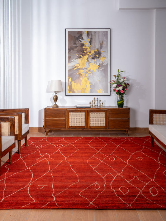 Cube Hand Knotted Rug