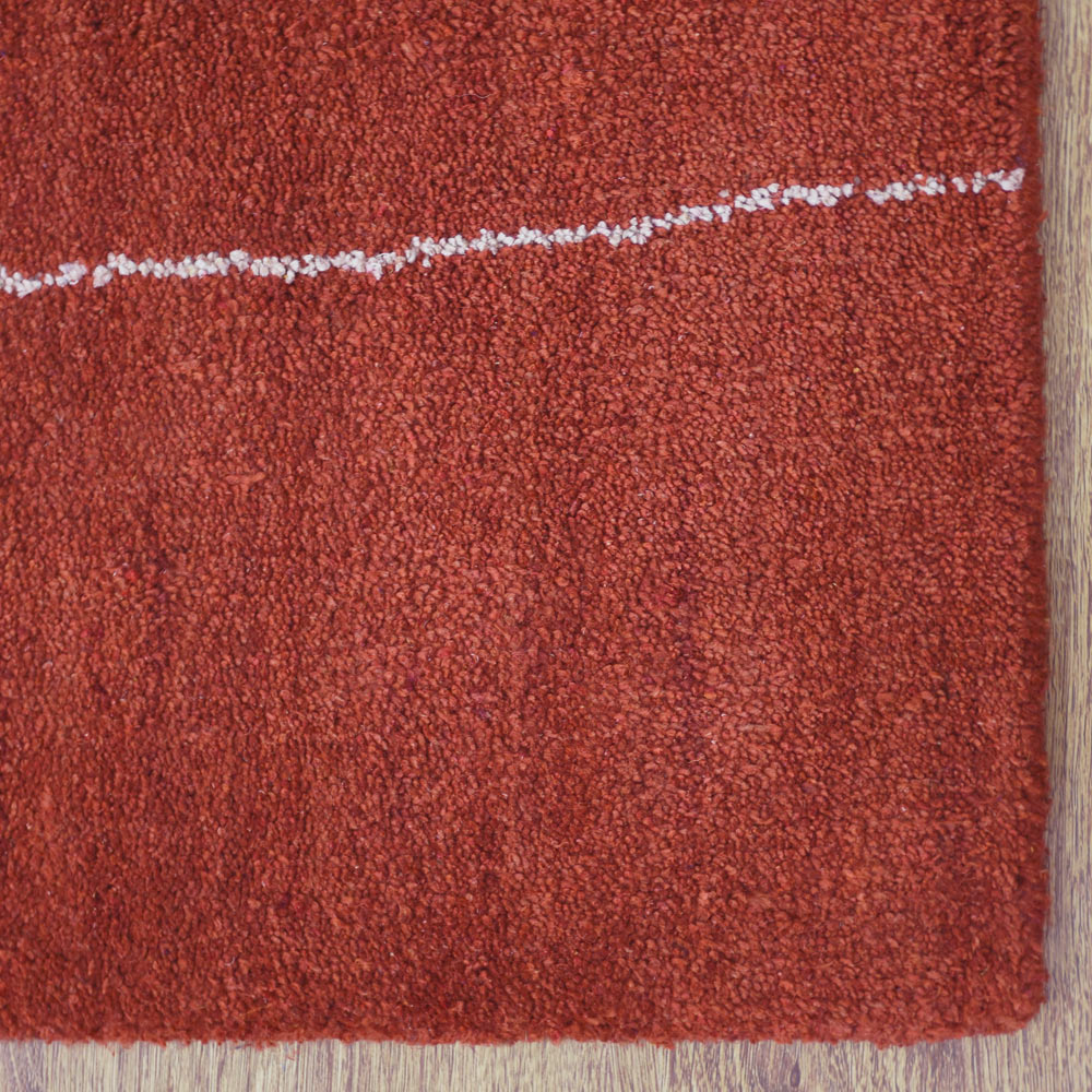 hand-knotted-loom-silk-mix-area-rug-contemporary-rust-beige-closeup 2