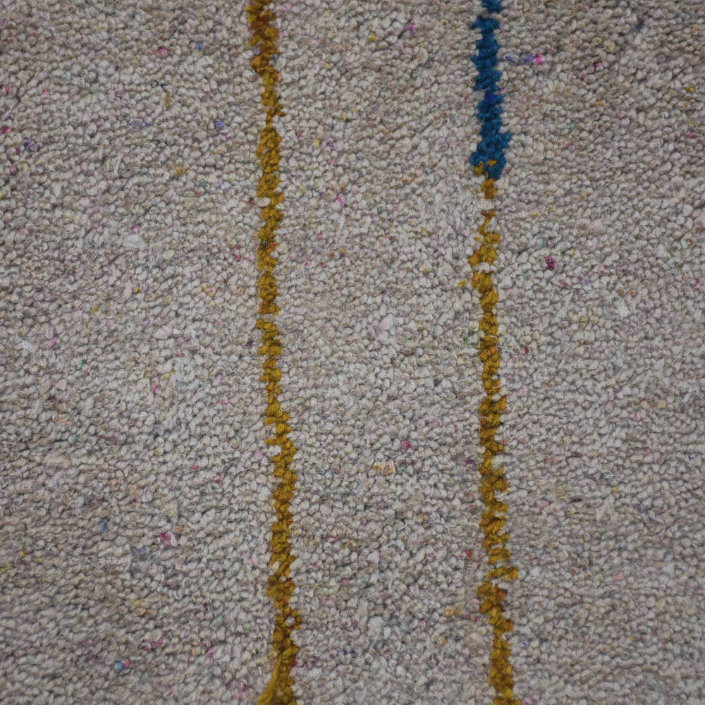 Hand-Knotted-Contemporary-Handmade-beige-gold-rug-closeup 1