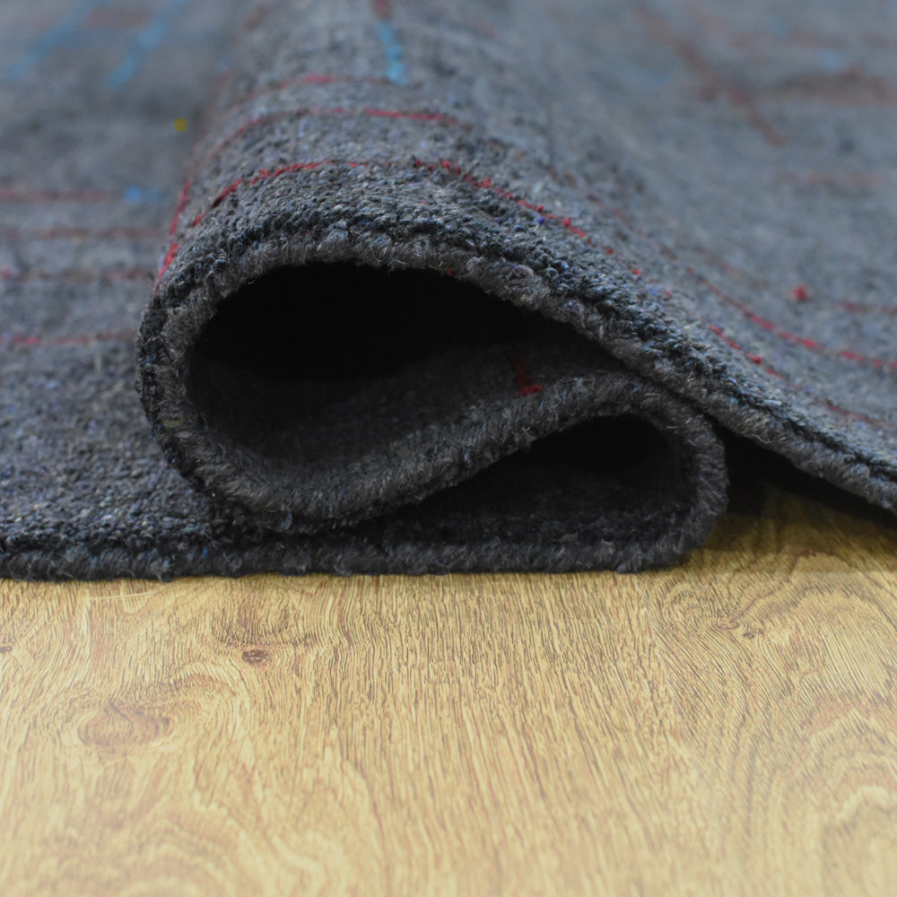 hand-knotted-silk-contemporary-charcoal-red-rug-closeup-5
