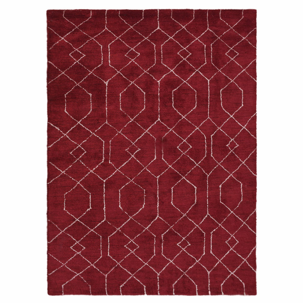hand-knotted-red-white-geometric-area-rug-side-1