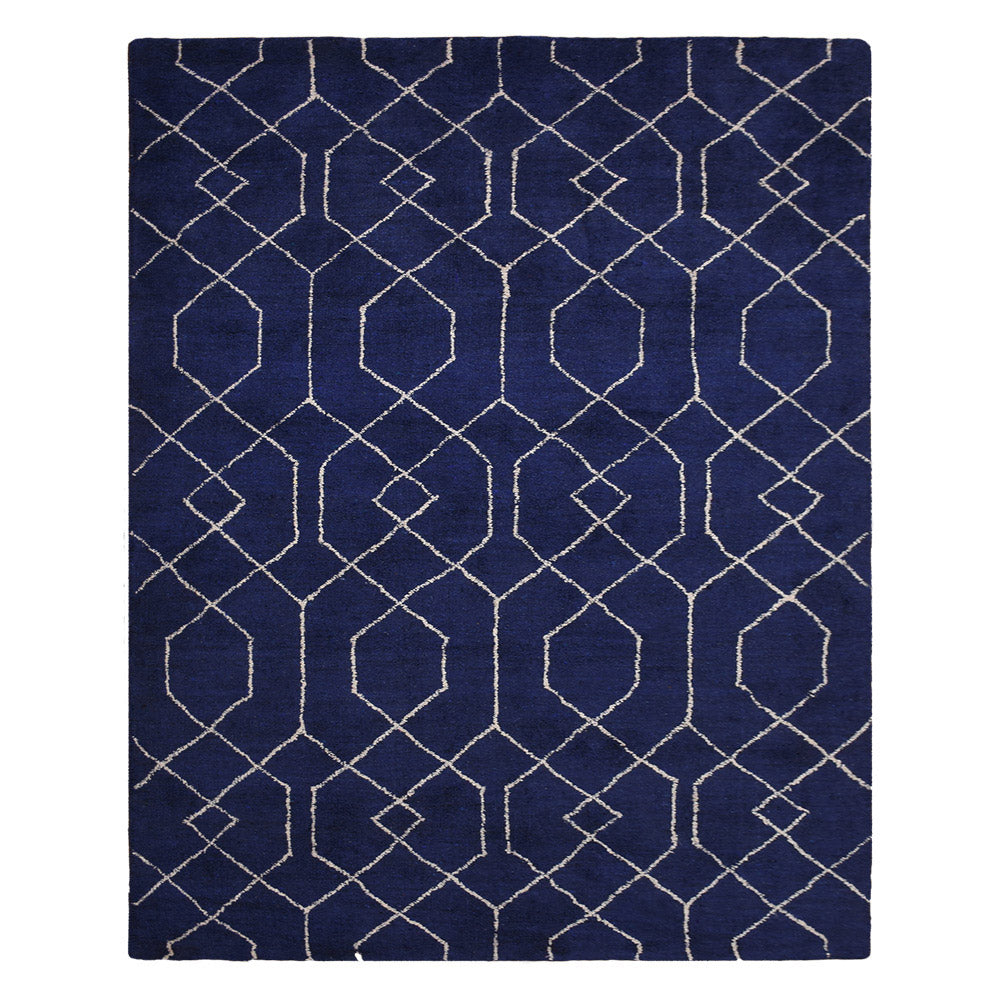 hand-knotted-dark-blue-white-geometric-rug-side-1