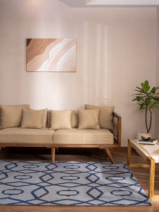 Hexagonal Hand Knotted Rug