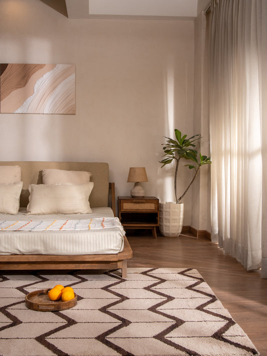 Parqueted Hand Knotted Rug