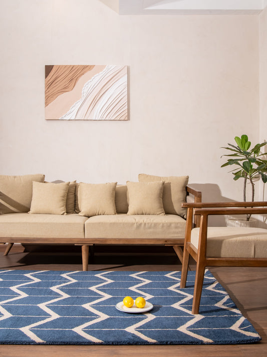 Parqueted Hand Knotted Rug