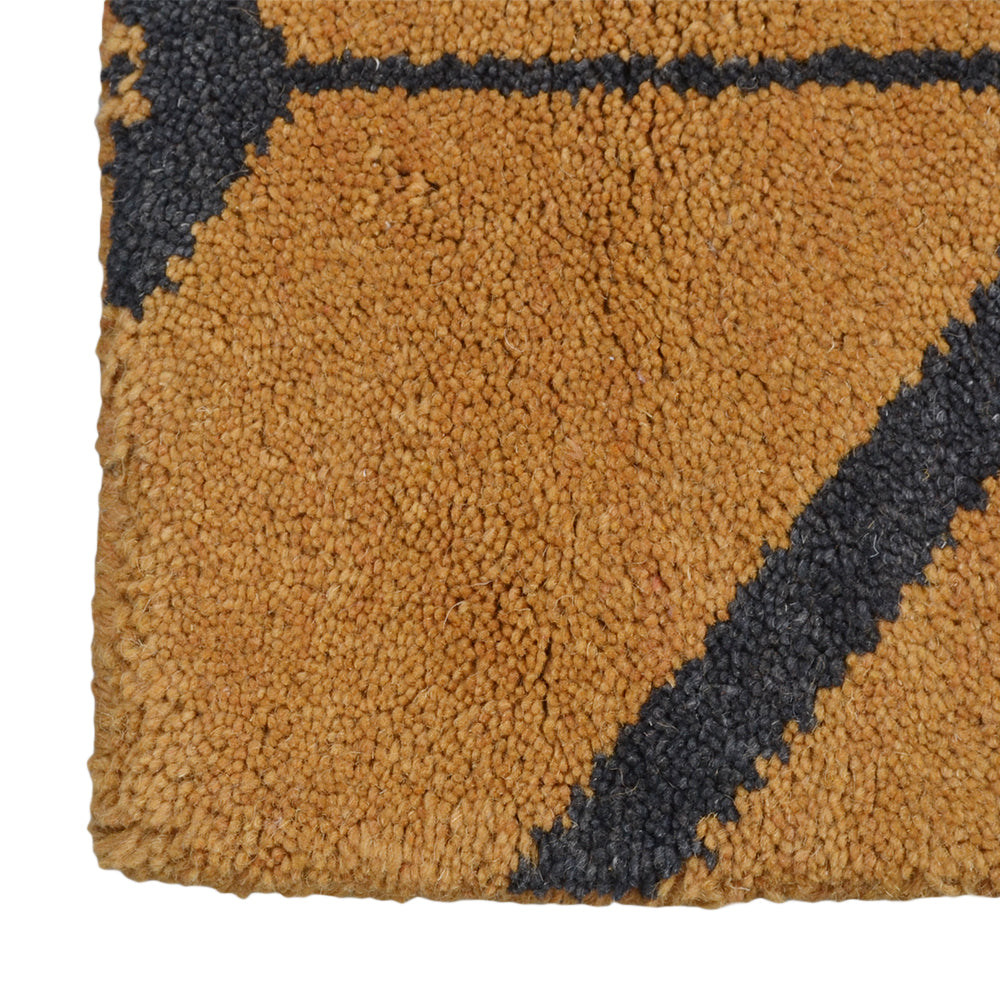 Parqueted Hand Knotted Rug