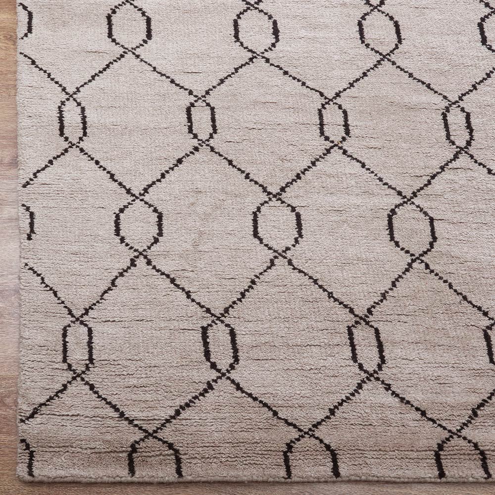 Quadrilateral Hand Knotted Rug