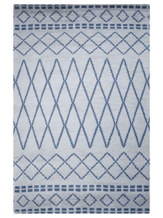 Latticed Hand Knotted Rug