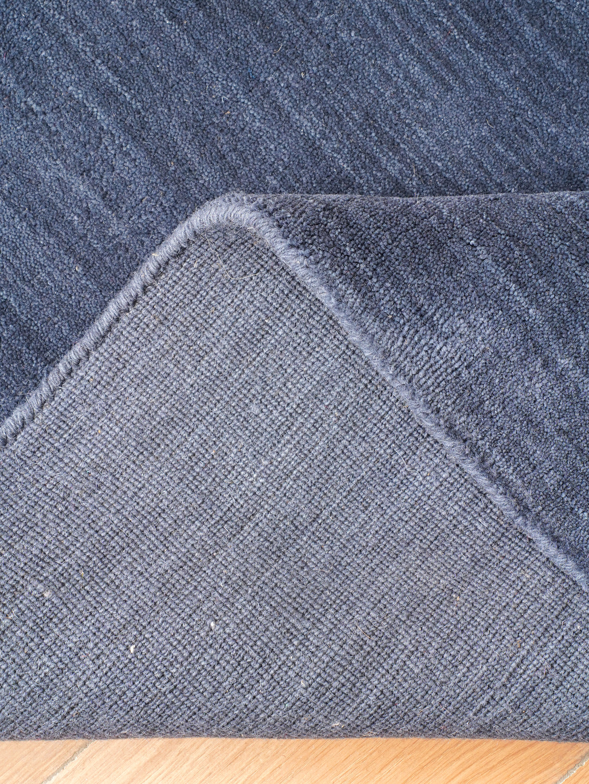 Hand Knotted Wool Charcoal Solid Area Rug