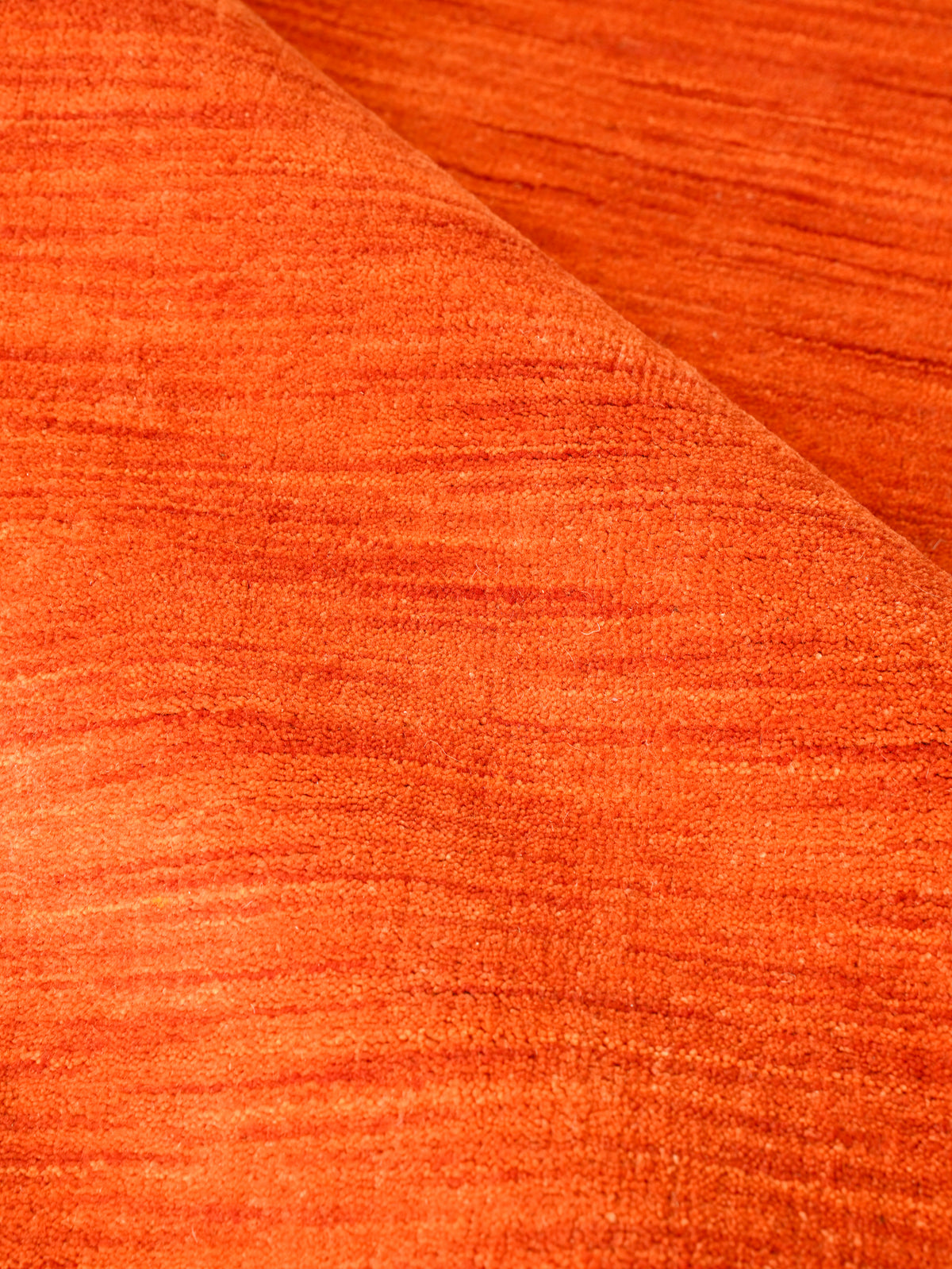 Hand Knotted Wool Orange Solid Area Rug