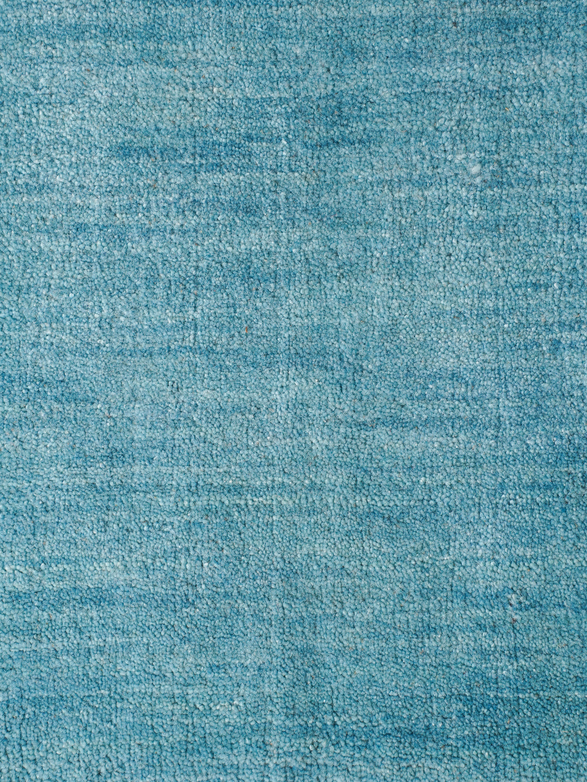 Hand Knotted Wool Light Blue Solid Area Rug
