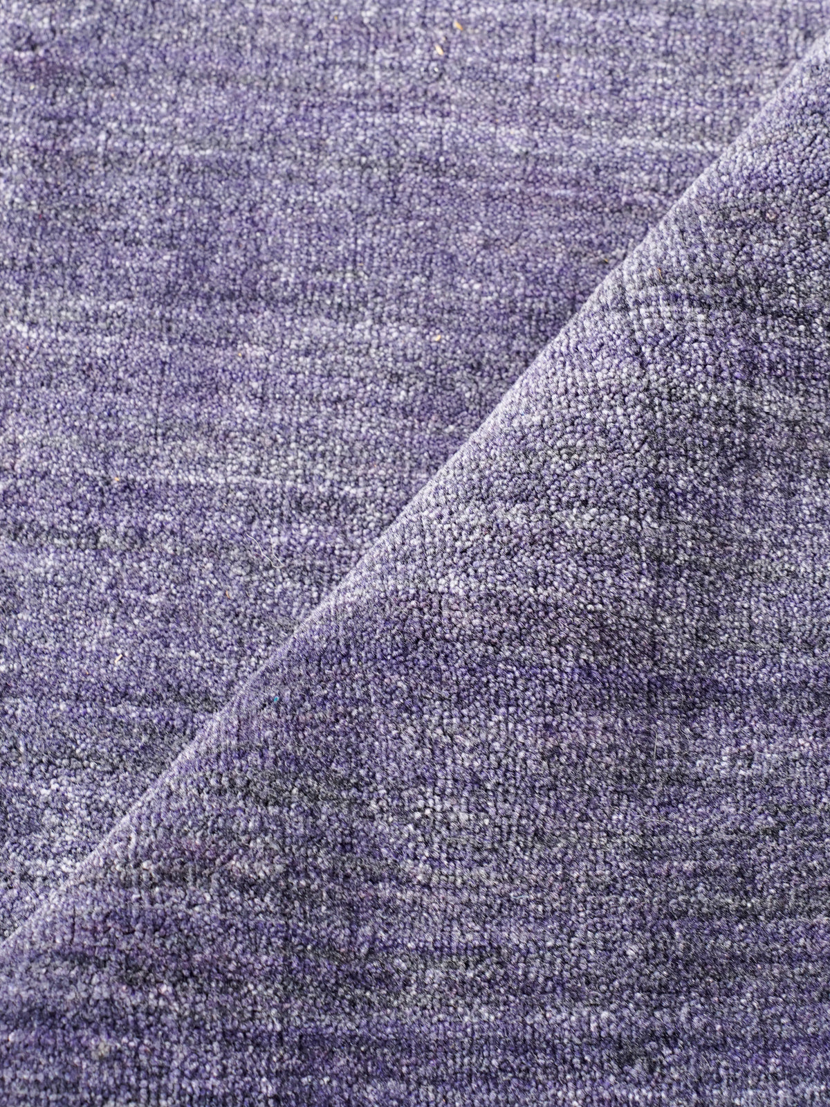 Hand Knotted Wool Dark Purple Solid Area Rug