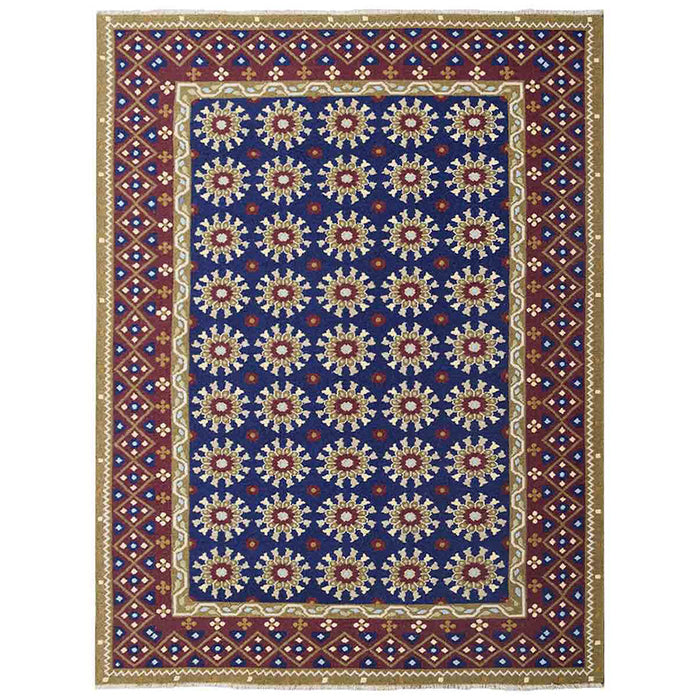 hand-knotted-sumak-blue-rust-oriental-rug-side-1