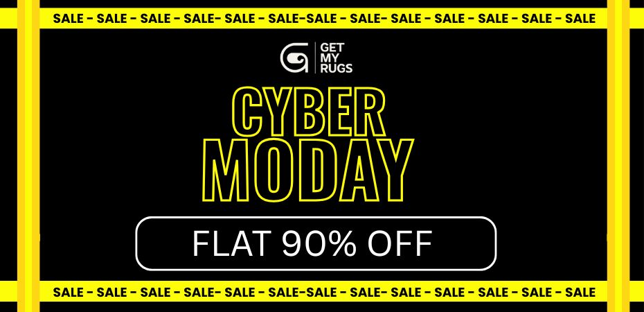 Cyber Monday rug sale living room setup