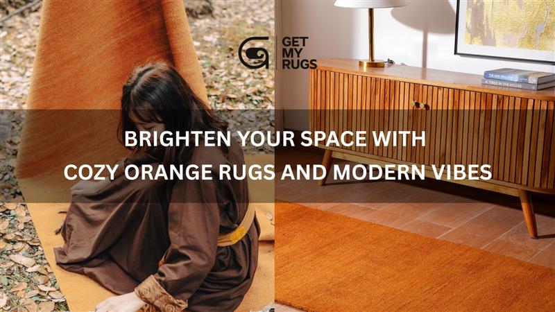 Warm orange rugs for modern homes