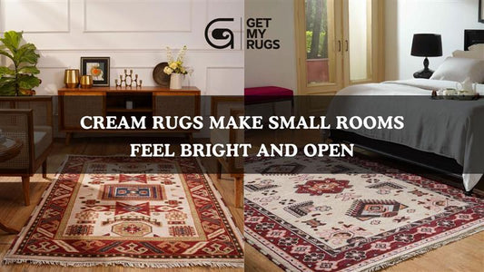 Soft cream rug in small living room