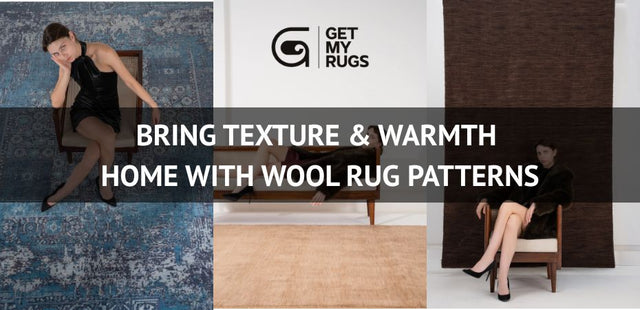 Textured wool rug look
