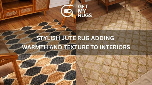 Stylish jute rug adding warmth and texture to interiors