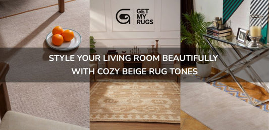 Beige rug in modern living room