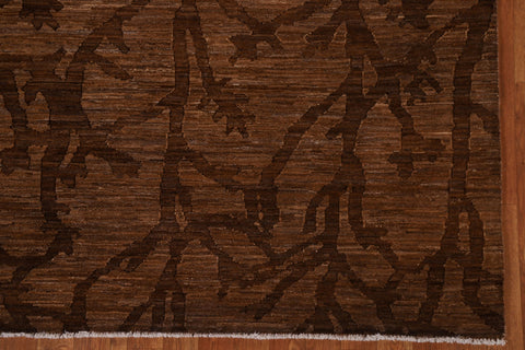 Brown Gabbeh Kashkoli Wool Area Rug 5x6