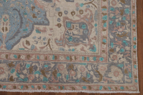 Light Blue Floral Tabriz Persian Area Rug 6x10