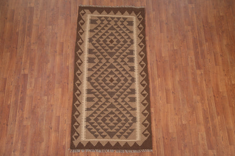 Kilim Reversible Wool Area Rug 3x6