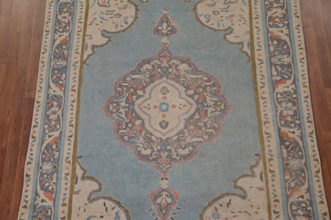 Distressed Over-Dyed Tabriz Persian Area Rug 7x10